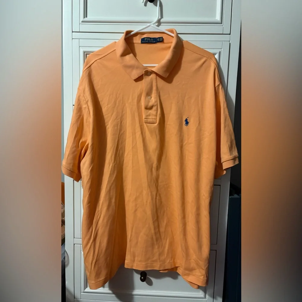Ralph Lauren Men's Vibrant Orange Polo Shirt size 2X GUC